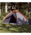 vidaXL Camping Tent Dome 2-Person Grey and Orange Waterproof