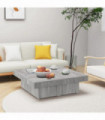 vidaXL Coffee Table Grey Sonoma 90x90x28 cm Engineered Wood