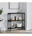 vidaXL Console Table Black 75x22.5x75 cm Engineered Wood