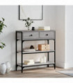 vidaXL Console Table Grey Sonoma 72.5x25x75 cm Engineered Wood