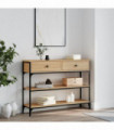 vidaXL Console Table Sonoma Oak 100x25x75 cm Engineered Wood