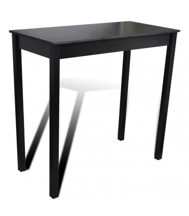 Bar Table MDF Black 115x55x107 cm