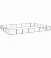 Dog Kennel Black 35 m² Steel