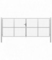 Garden Gate Galvanised Steel 415x200 cm Silver