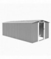 Garden Shed 257x489x181 cm Metal Grey