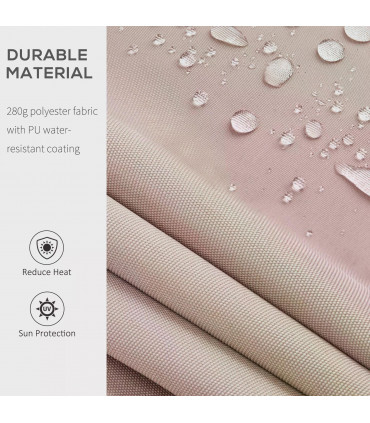 4x2.5m Manual Awning Window Door Sun Weather Shade w/ Handle Beige