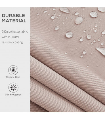 4x2.5m Manual Awning Window Door Sun Weather Shade w/ Handle Beige