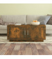 Coffee Table Smoked Oak 102x50x45 cm Engineered Wood