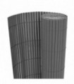 Double-Sided Garden Fence PVC 90x500 cm Grey