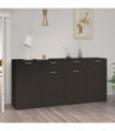 Sideboard Black 160x36x75 cm Engineered Wood