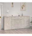 Sideboard Concrete Grey 160x36x75 cm Engineered Wood
