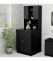 Washing Machine Cabinet Black 70.5x25.5x90 cm