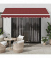 vidaXL Automatic Retractable Awning Burgundy 350x250 cm