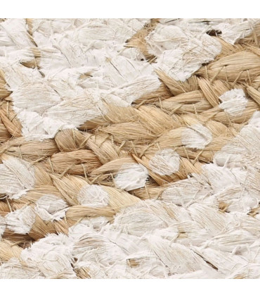 Area Rug Braided Jute Printed 90 cm Round