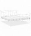 vidaXL Bed Frame White Metal 140x200 cm