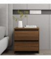 Bedside Cabinet Brown Oak 45x34.5x44.5 cm Engineered Wood