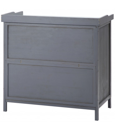 Garden Storage Cabinet, Potting Bench Table Galvanized Grey