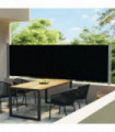 Patio Retractable Side Awning 140x600 cm Black
