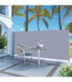 Retractable Side Awning 140 x 300 cm Grey