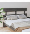 vidaXL Bed Headboard Grey 164x3x81 cm Solid Wood Pine
