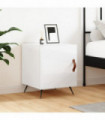 vidaXL Bedside Cabinet High Gloss White 40x40x50 cm Engineered Wood