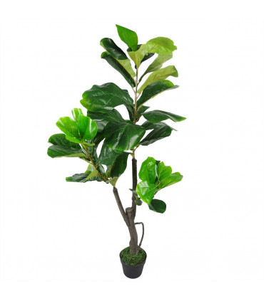 Large Artificial Fiddle Fig Tree 120cm (4ft) Green Botanically Accurate
