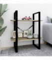 2-Tier Book Cabinet Sonoma Oak 60x30x70 cm Engineered Wood