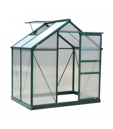 1.9x1.3x2 m Walk-In Mini Greenhouse-Dark Green Frame
