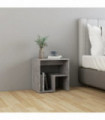 Bed Cabinet Concrete Grey 40x30x40 cm Engineered Wood