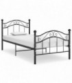 Bed Frame Black Metal 100x200 cm