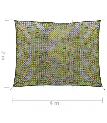 Camouflage Net with Storage Bag 2x4 m Green
