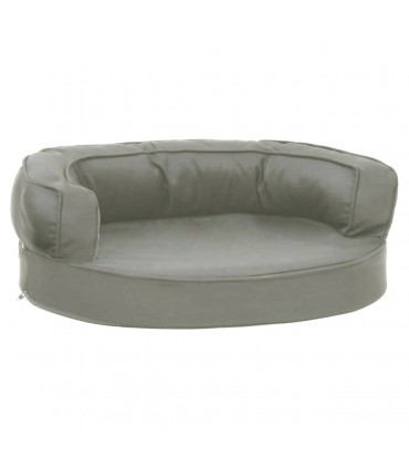 Ergonomic Dog Bed Mattress 60x42 cm Linen Look Grey