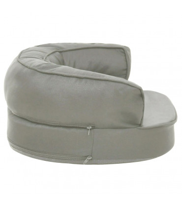 Ergonomic Dog Bed Mattress 60x42 cm Linen Look Grey