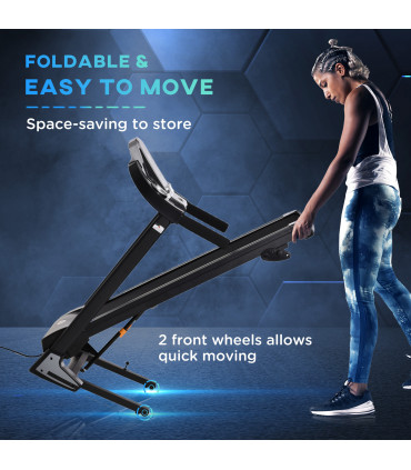 Folding 12km/h Electric Treadmill Running Machine Incline LED Display HOMCOM