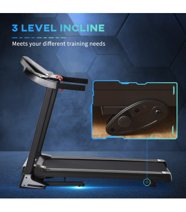 Folding 12km/h Electric Treadmill Running Machine Incline LED Display HOMCOM