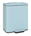 HOMCOM 2 x 20L Double Rubbish Bin, Pedal Bin with Soft-Close Lid, Light Green