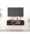 Hanging TV Cabinet Brown Oak 100x30x26.5 cm Engineered Wood