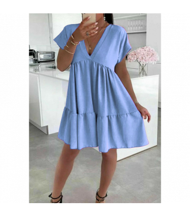 Ladies Italian V Neck Smoke Dress