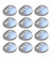 Outdoor Solar Wall Lamps LED 12 pcs Round Silver