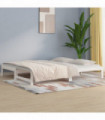 Pull-out Day Bed White 2x(90x200) cm Solid Wood Pine