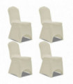 Stretch Chair Cover 4 pcs Cream