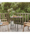 vidaXL Tea Table Black 45 cm Poly Rattan