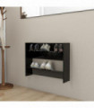 vidaXL Wall Shoe Cabinet Black 80x18x60 cm Engineered Wood