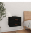 Wall-mounted Bedside Cabinet Black 50x36x40 cm