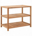 vidaXL Bathroom Shelf Solid Walnut Wood 65x40x55 cm