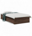 vidaXL Bed Frame with Drawers Brown Oak 100x200 cm Engineered Wood