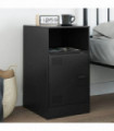 vidaXL Bedside Cabinet Black 34.5x39x62 cm Steel