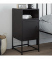 vidaXL Bedside Cabinet Black 36x39x78 cm Steel