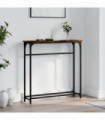 vidaXL Console Table Smoked Oak 75x19.5x75 cm Engineered Wood