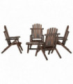 vidaXL 5 Piece Garden Lounge Set Solid Wood Spruce